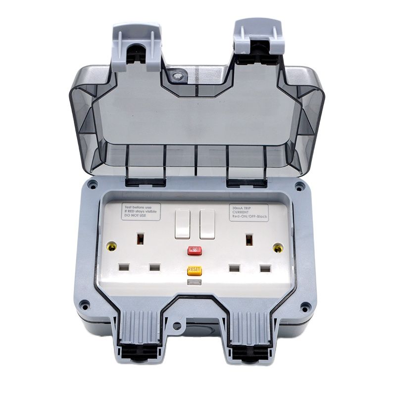 Outdoor Power Jack - Уличная водонепроницаемая розетка IP66, двухпозиционная настенная