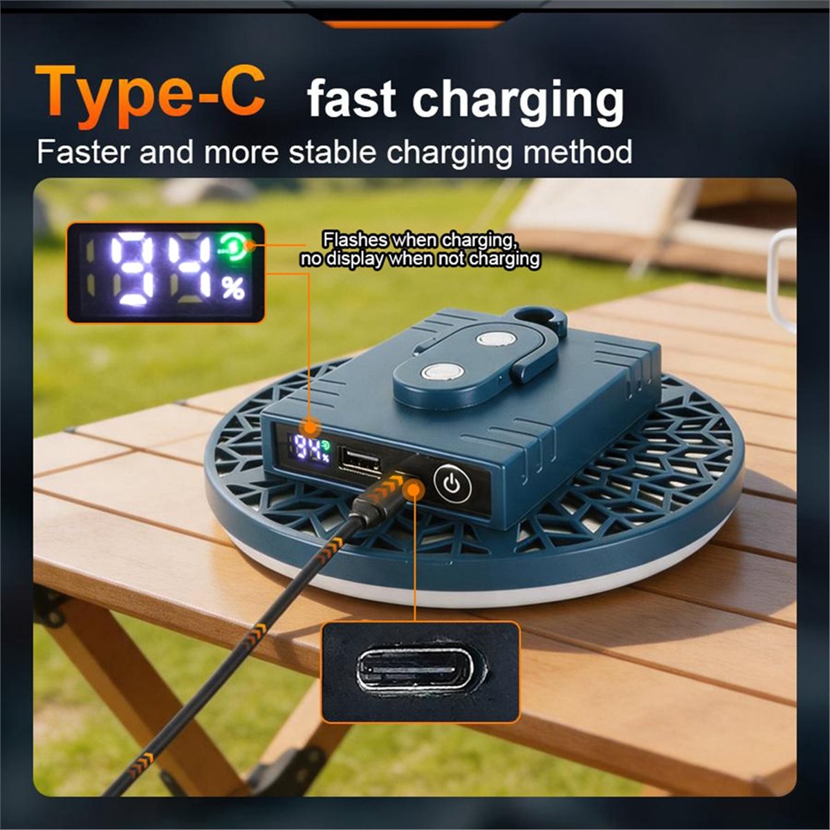 Outdoor Power Repair - Перезаряжаемый кемпинговый фонарь L70A для палатки,