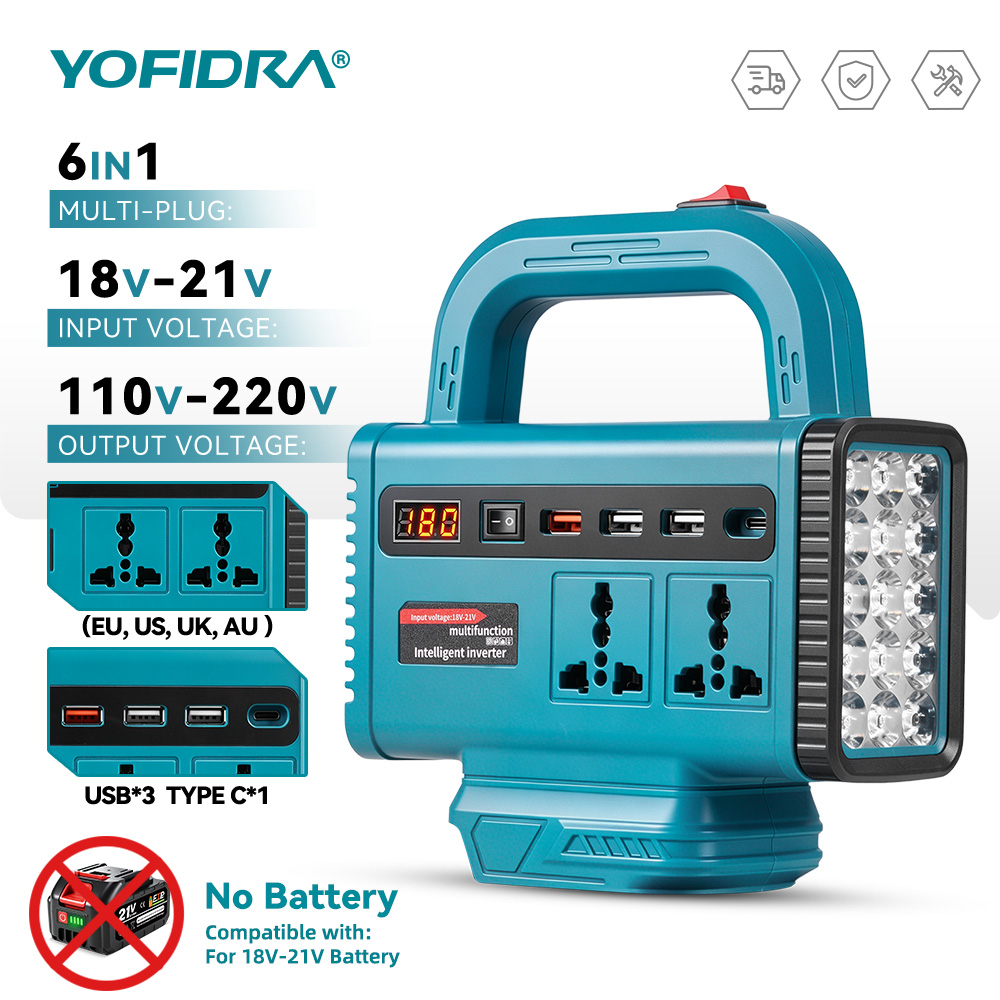 Outdoor Power Adapter Usb C - Портативный инвертор YOFIDRA 220В для экстренного