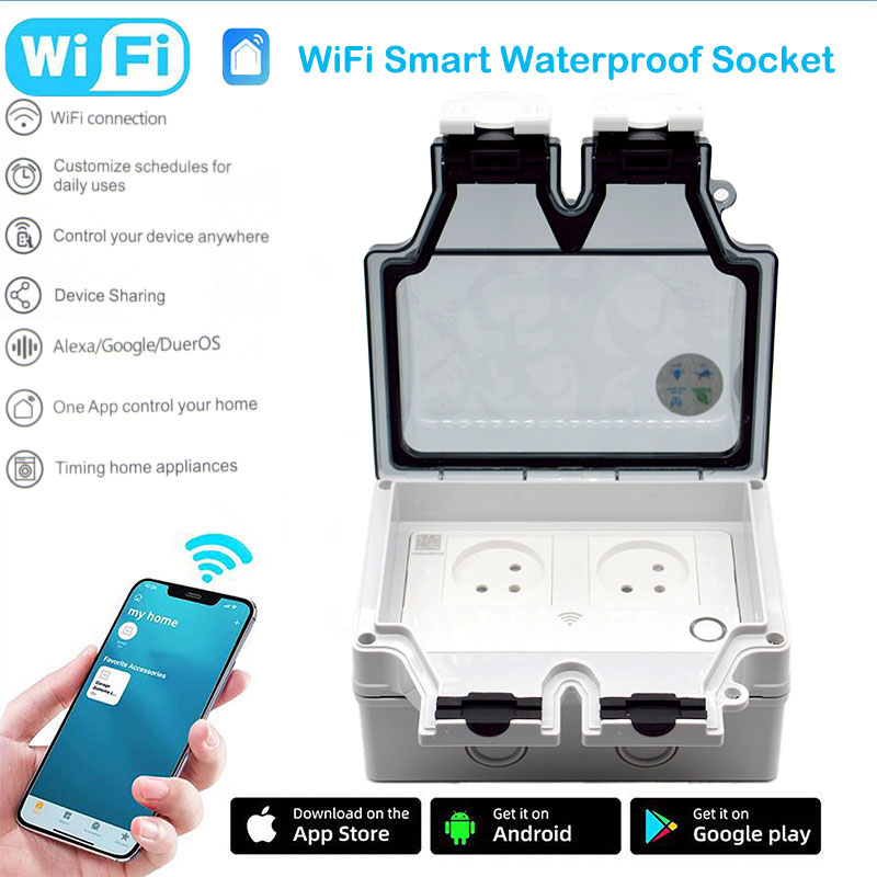 Outdoor Power Jack - Умная розетка 16А, водонепроницаемая IP66, уличный