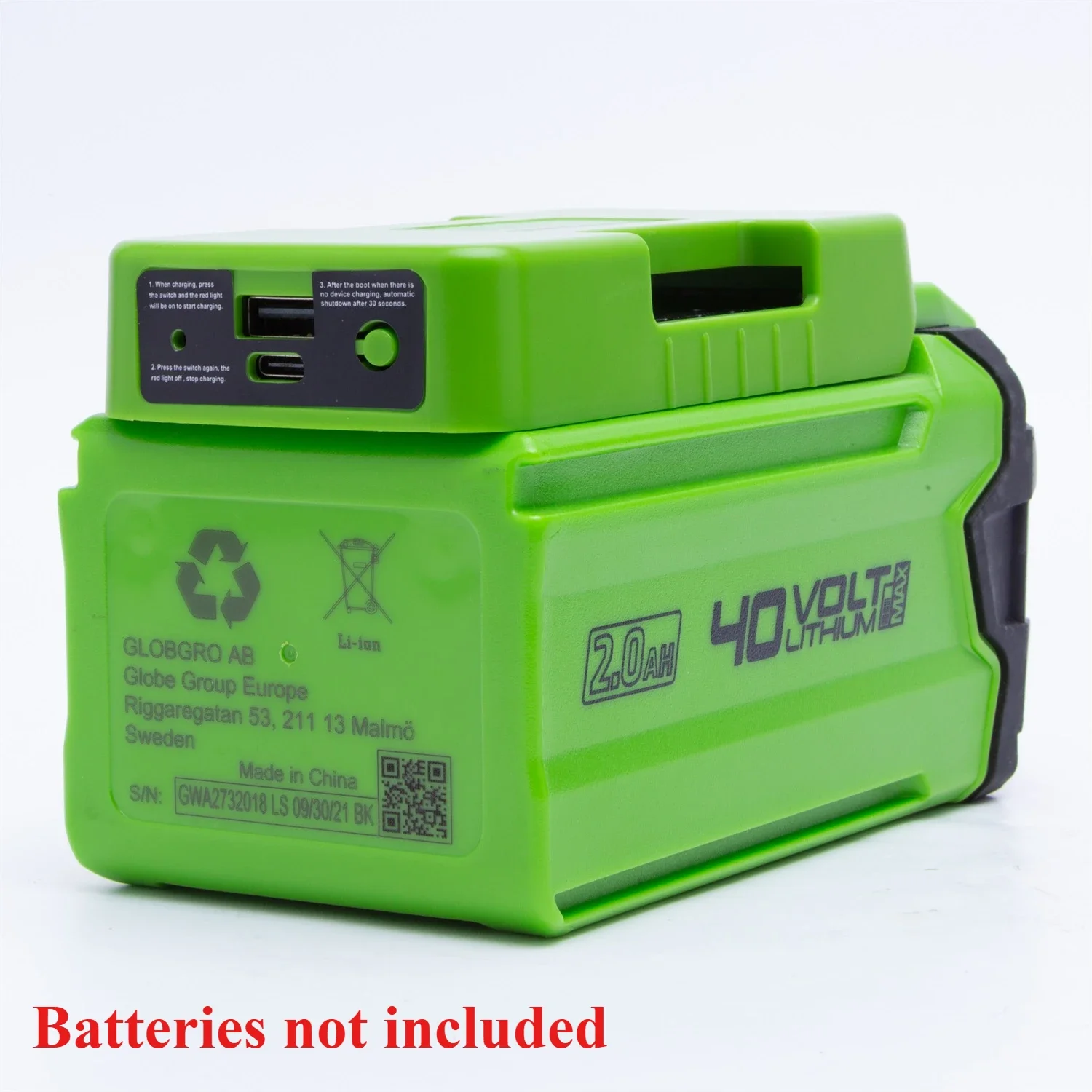 Outdoor Power Adapter Usb C - Беспроводной мобильный адаптер-повербанк для аккумуляторов GREENWORKS