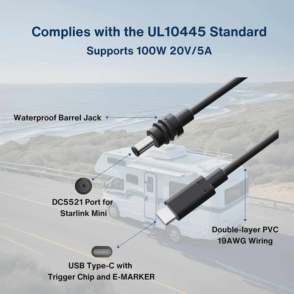 Кабель питания USB C-PD длиной – обзор и цена Outdoor Power Jack