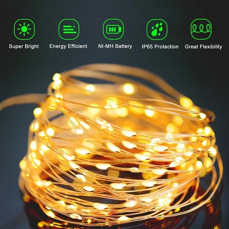 100 LED Солнечная Фея Водонепр – обзор и цена Outdoor Power For Wedding