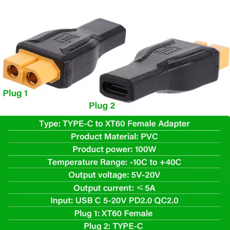 Адаптер USB-C Type-C на XT60 ( – обзор и цена Outdoor Power Adapter Usb C